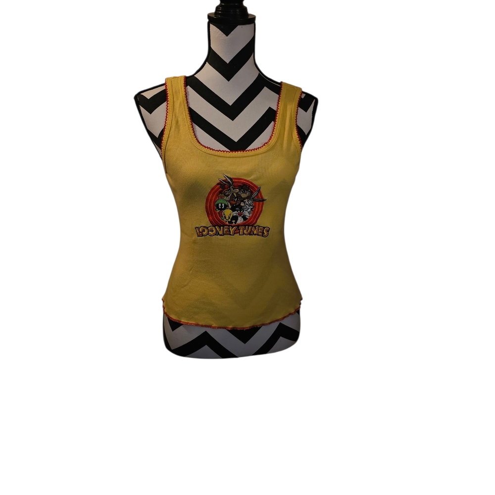Warner Bros. Yellow Tank Top Vibrant Casual Essential